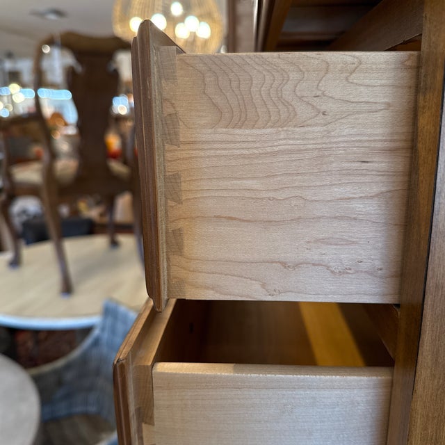 Wood Ethan Allen 1776 Collection Maple Highboy Dresser For Sale - Image 7 of 12