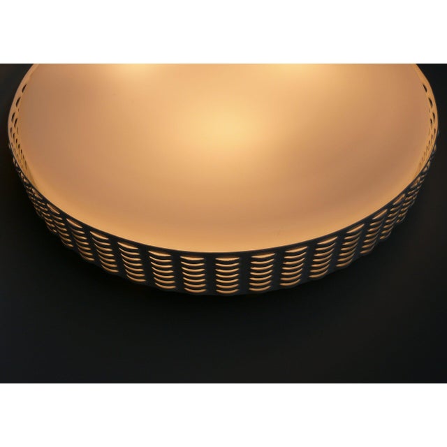 Glass Vintage German Ceiling Light in Frosted Glass, 1960s For Sale - Image 7 of 18