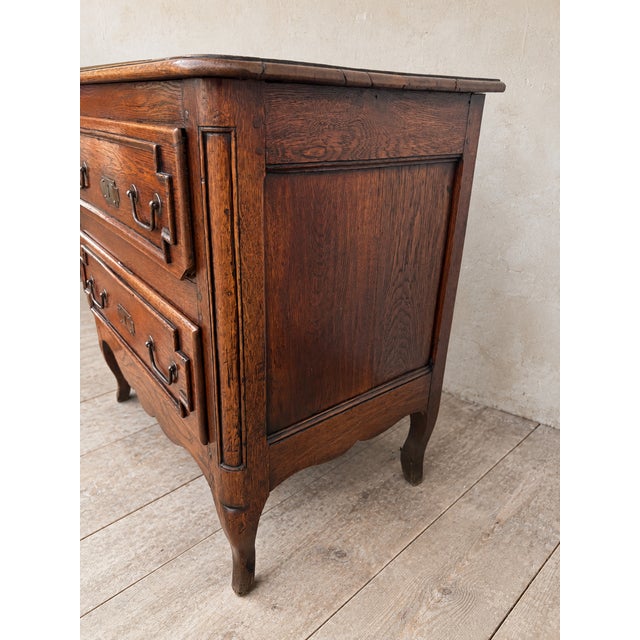 Wood Antique 18th-Century French Country Commode Chest of Drawers For Sale - Image 7 of 11