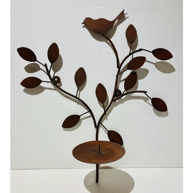 1980s Sweet Tree of Life Metal Wall Sconce Candle Holder For Sale In Washington DC - Image 6 of 6