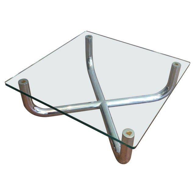 1970s French Chromed Glass Shelf Coffee Table For Sale - Image 13 of 13