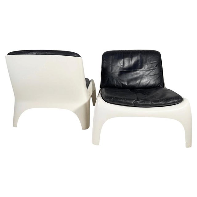 Vintage Space Age Fiberglass Lounge Chairs by Carl Straub, 1968, Set of 2 For Sale - Image 6 of 12