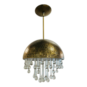Revelation Modern Antique Brass Downpour Pendant Light