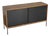 1950s Paul McCobb Planner Group - Model 1514 Iron Base Credenza - Black Sliding Doors For Sale