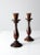 Early 20th Century Vintage Wooden Candlestick Holders Pair For Sale - Image 5 of 10