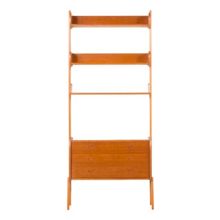 Mid-Century Modern Scandinavian Teak Free Standing Shelf Unit, 1960s For Sale