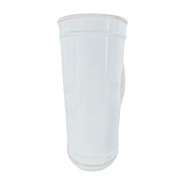Vintage Italian Shell Relief Umbrella Stand for Lord & Taylor For Sale In Tampa - Image 6 of 8