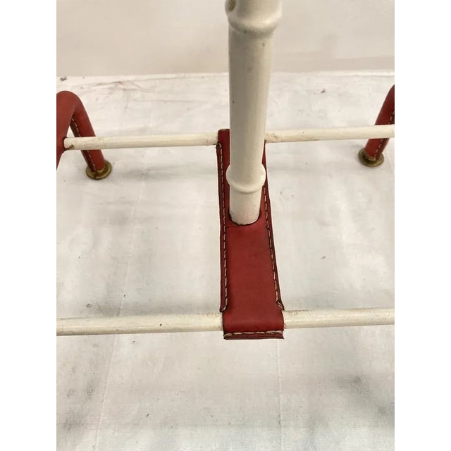 Coat Rack in Leather by Jacques Adnet, 1950s For Sale - Image 10 of 13