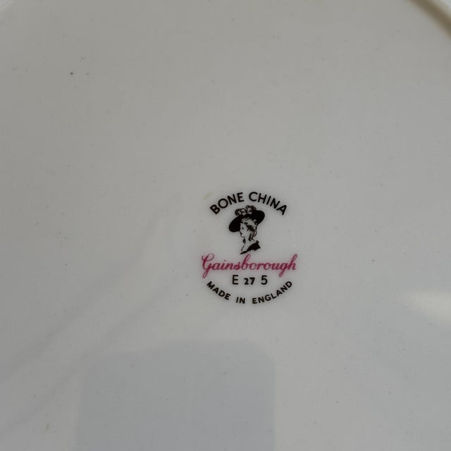 Vintage English Bone China Decorative Dessert Plate For Sale - Image 10 of 11