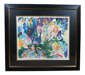 1972 "Casino " Fauvist Style Numbered Serigraph Print by LeRoy Neiman, Framed