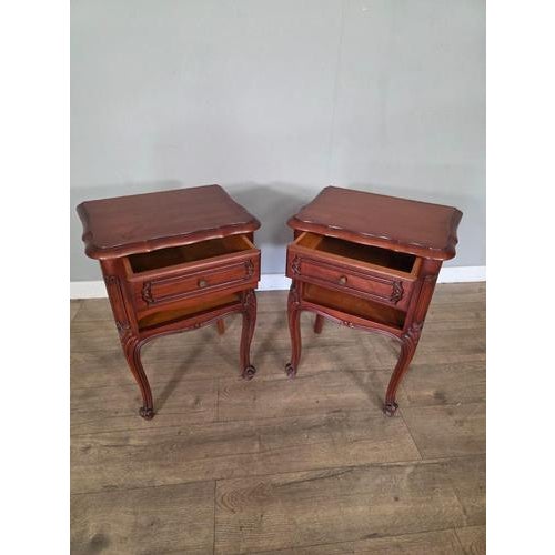 Antique French Louis XV Style Bedside Cabinets, Set of 2 For Sale - Image 4 of 14