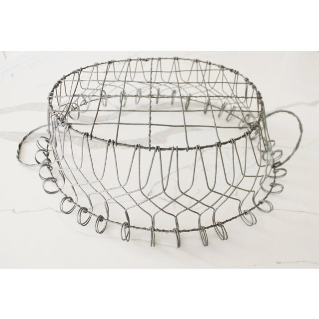 Early 20th Century Antique French Wire Bread Basket/Made in France For Sale - Image 5 of 5