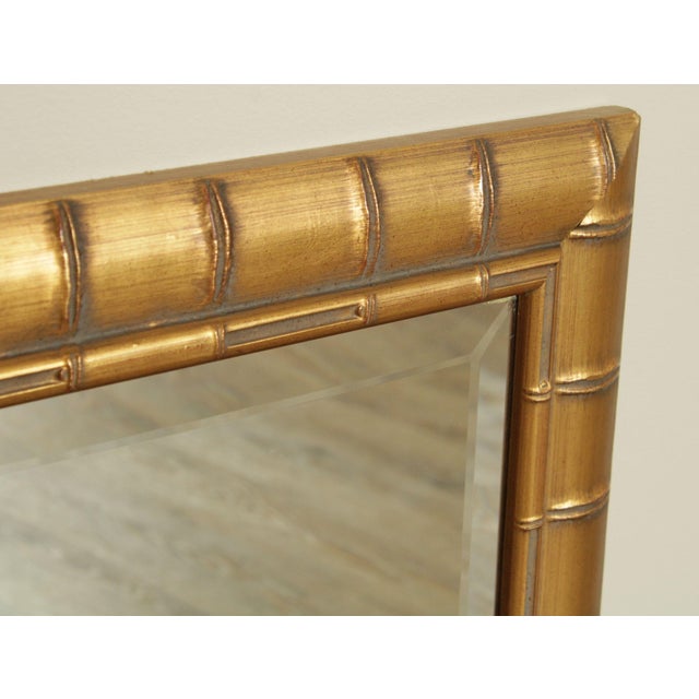Faux Bamboo Vintage Gold Frame Beveled Wall Mirror Chairish