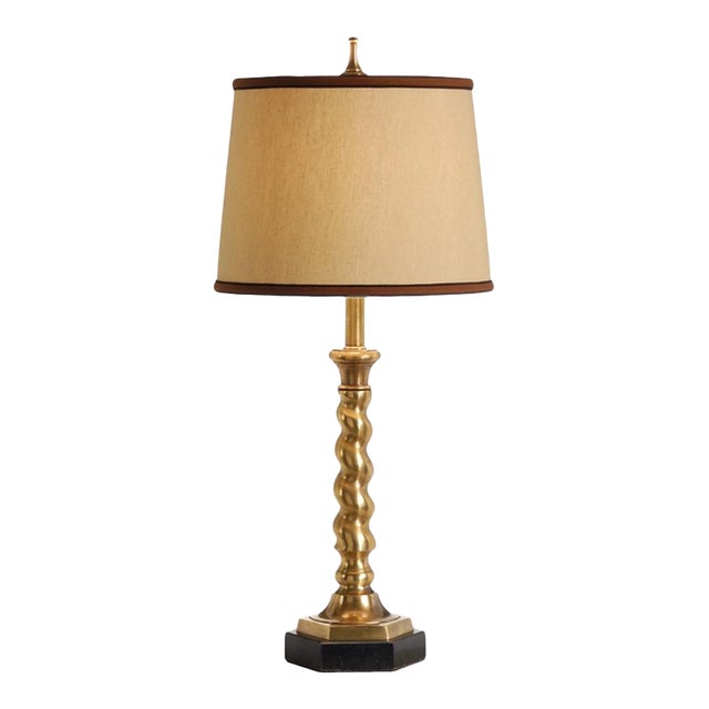Wildwood Rope Twist Candlestick Table Lamp For Sale