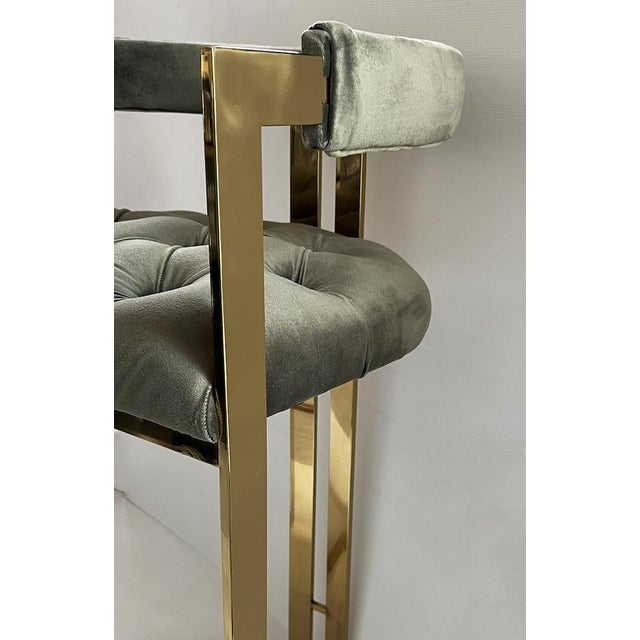 Vintage Stool with Backrest For Sale - Image 4 of 11