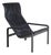 Black Leather Lounge Chair by Jacques Toussaint & Patrizia Angeloni for Matteo Grassi, Italy, 1980s For Sale