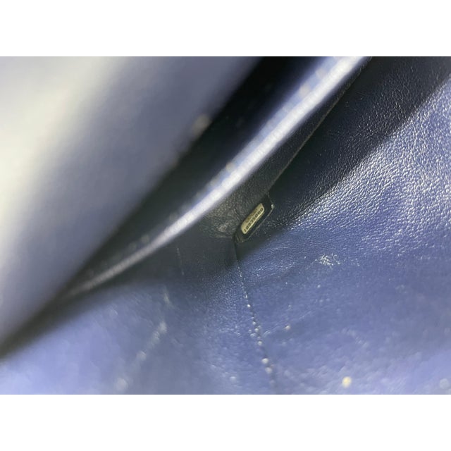 2010s Chanel Classic Double Flap Bag Quilted Caviar Navy For Sale - Image 5 of 9