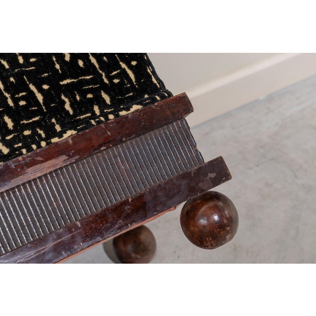 Wood Small Art Deco Spanish Ottoman, 1930s For Sale - Image 7 of 9