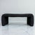 Contemporary Vintage Sculptural Black Upholstered Waterfall Bench For Sale - Image 3 of 10