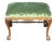 Early 1900s Walnut Queen Anne Bench With Claw and Ball Feet For Sale