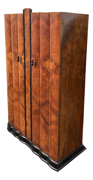 Art Deco Fluted Double Wardrobe, 1930