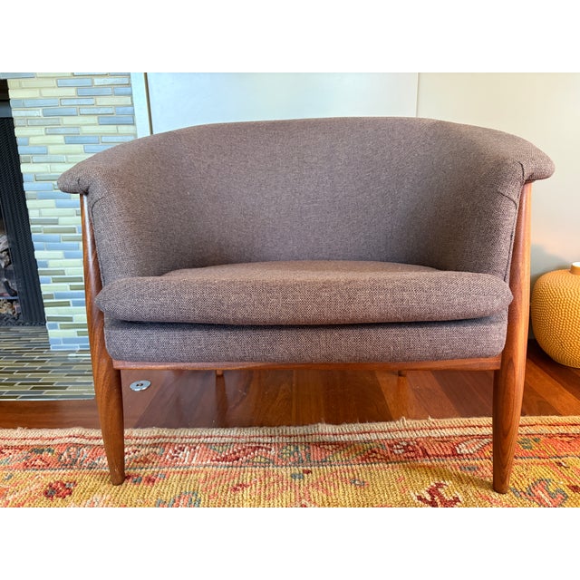 Mid-Century Modern Danish Style Sculptural Barrel Lounge Chairs - A Pair For Sale - Image 4 of 11