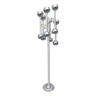 1970s Modernist 12 Light Floor Lamp For Sale