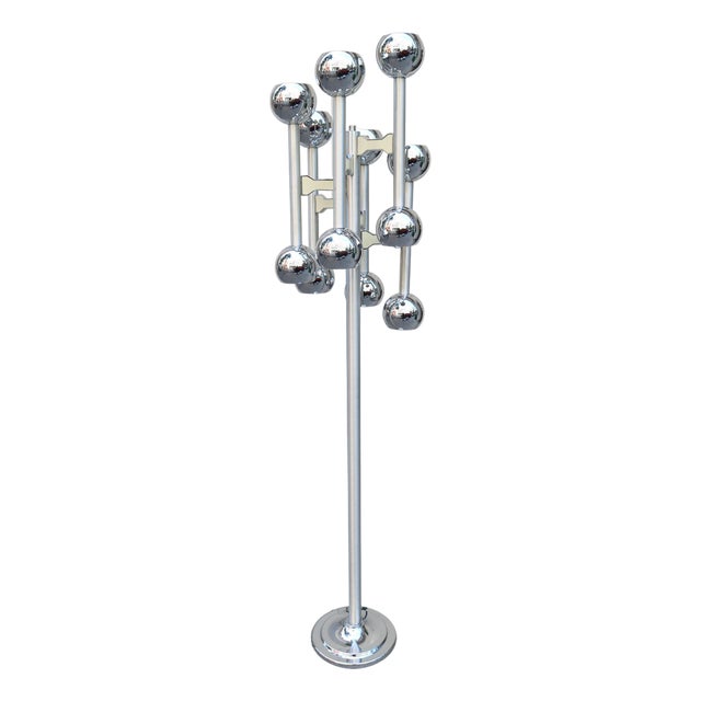1970s Modernist 12 Light Floor Lamp For Sale