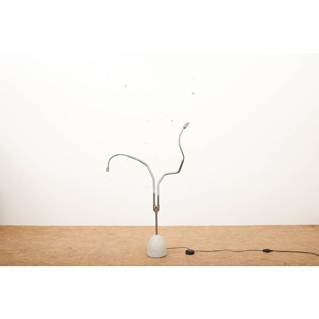 Tree Tops Light Floor Lamp with Concrete Base Dark Grey Metal Stem by Ron Arad for Barton, 1983, in Good conditions....