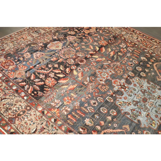 Persian Antique Bakhtiari Persian Rug - 8'8" x 13'7" For Sale - Image 3 of 10