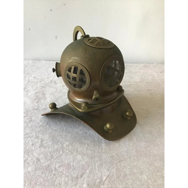 1960s Brass & Copper Scuba Diving Helmet Sculpture For Sale - Image 4 of 12
