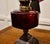 Late 19th Century Cranberry Glass Oil Lamp on Decorative Iron Base, 1870s For Sale - Image 5 of 6