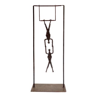 Late 20th Century “Trapeze Artists” Collections ‘85 Kinetic Sculpture For Sale