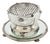 Glass Planter with Silver Structure and Mirror Base For Sale