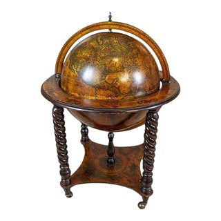 Wooden Globe-Shaped Liquor Cabinet From the Mid. 20th Century For Sale