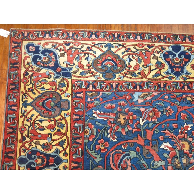 Antique Zabihi Collection Persian Bakhtiari Blue Rug - 9'10" x 16'9" For Sale - Image 10 of 12