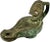 Metal Roman Bronze Oil Lamp With Theatrical Mask Handle For Sale - Image 7 of 7