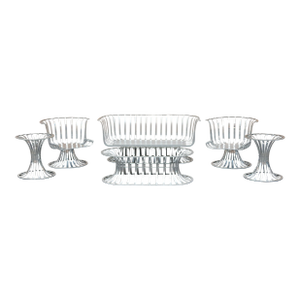 Russell Woodard Aluminum Tulip Patio Furniture Suite 6pc Set Mid-Century Modern
