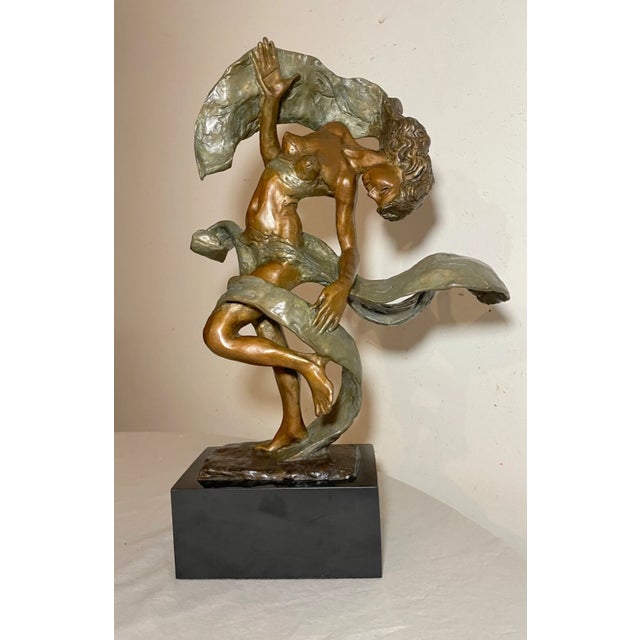 American Large Vintage Milton Elting Hebald American Embrace Bronze Nude Sculpture Statue For Sale - Image 3 of 14