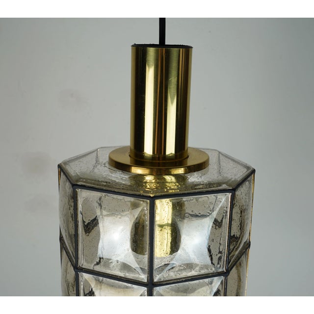 Vintage Hanging Lamp in Glass from Glashütte Limburg For Sale - Image 11 of 16