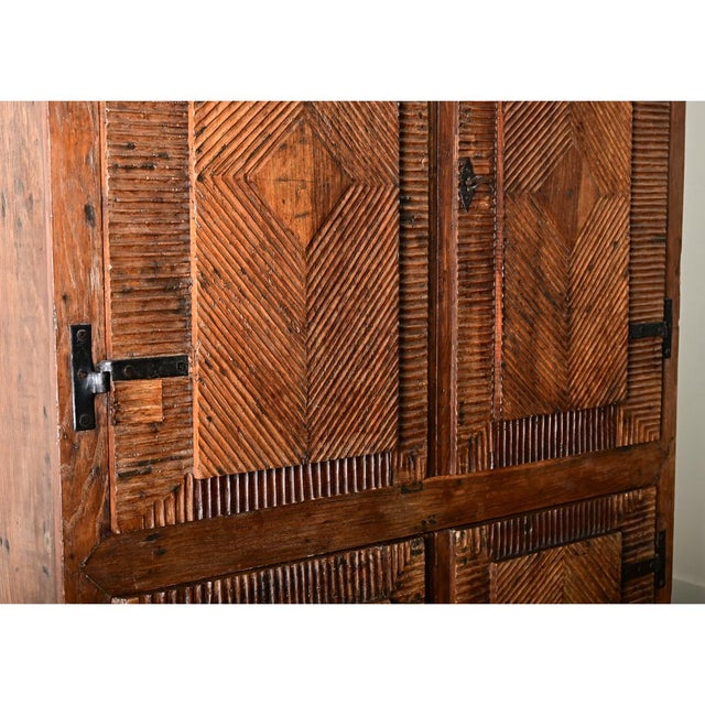 Portuguese 18th Century Carved Solid Chestnut Cabinet For Sale - Image 11 of 14