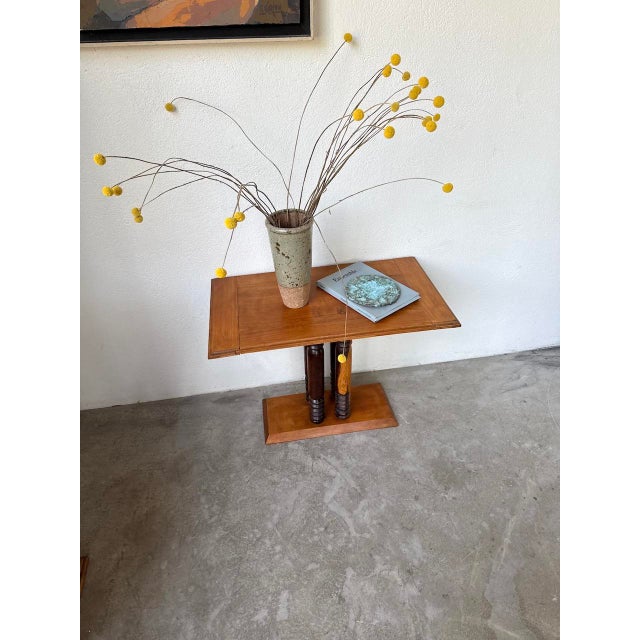 Art Deco Oak Console Table by Charles Dudouyt, 1940s For Sale - Image 11 of 18