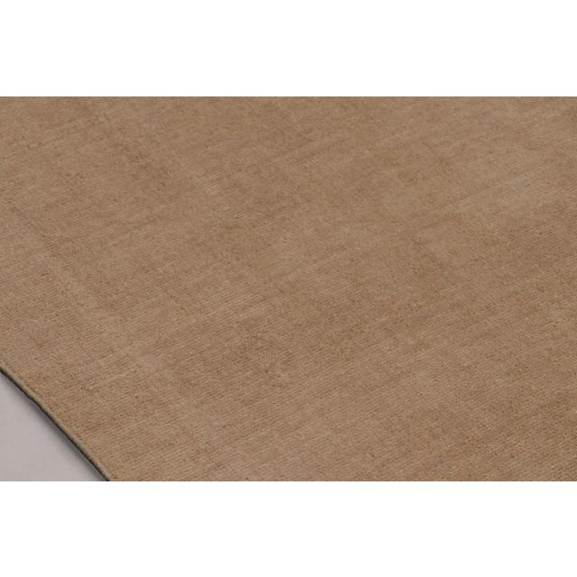 Contemporary Rug & Kilim’s Oversized Contemporary Textural Rug in Beige-Brown Tones - 10x24 For Sale - Image 3 of 8