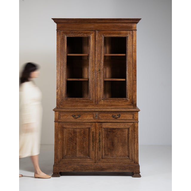 Traditional Eclectic Oak Vitrine, Antique, France, Circa 1880 For Sale - Image 3 of 16