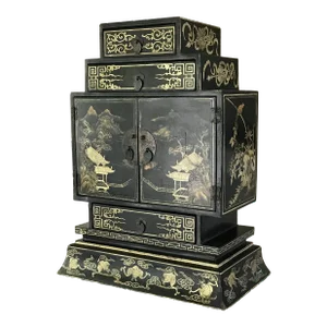 19th Century Chinese Lacquered Table Cabinet