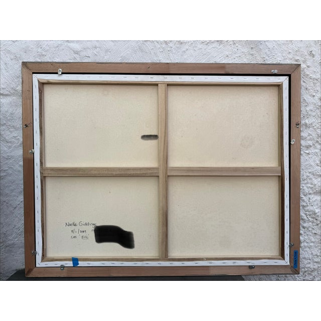 Large black and white painting on canvas by Noelle Giddings for CBS’s television series ’Fear’. Listed artist who is an...