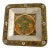 1990s Italian Hand-Painted Square Ceramic Wall Plate Artistry For Sale