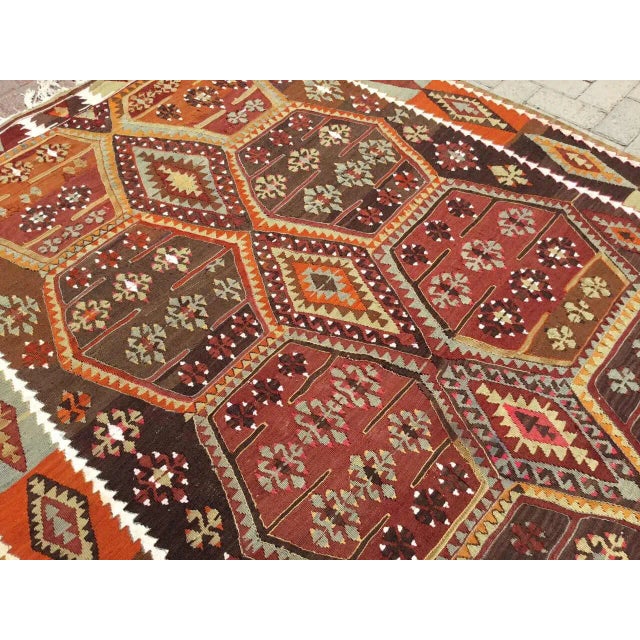 Vintage Kilim Rug - 64" X 141" For Sale - Image 9 of 13