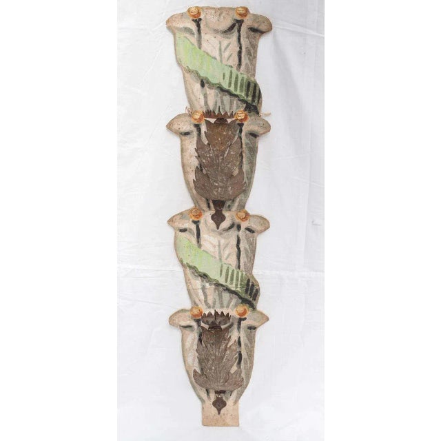 18th Century Painted Paper Wall-Mounted Candle Holder For Sale - Image 3 of 8