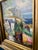Mid- Century Framed Vintage Mediterranean Coastal Village Oil Painting For Sale - Image 14 of 18
